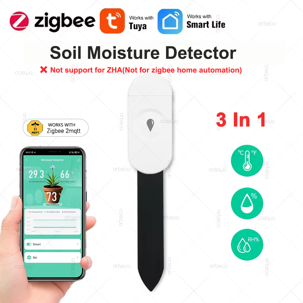 Smart Plant Sensor Soil Moisture Meter - Tuya Zigbee Soil Moisture Sensor Humidity