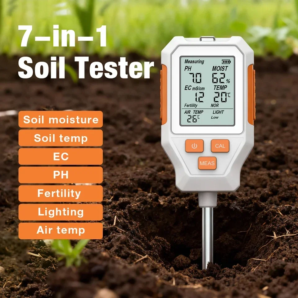 Soil Ph Meter 3 In 1 Moisture Sunlight - 2026 LCD Display Soil Detector Function