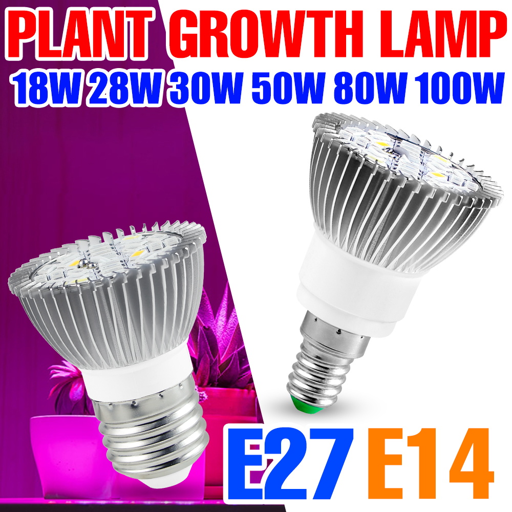 Plant Grow Light Full Spectrum Clip On - Full Spectrum E27 Plant LED Grow