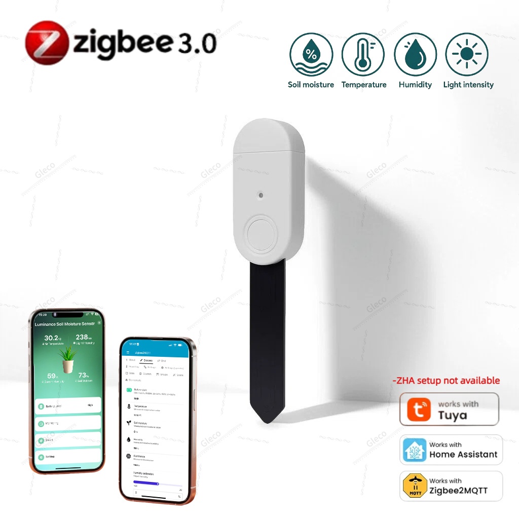Tuya Zigbee Soil Moisture Temperature Sensor - 4in1 Zigbee Soil Moisture Temperature Humidity