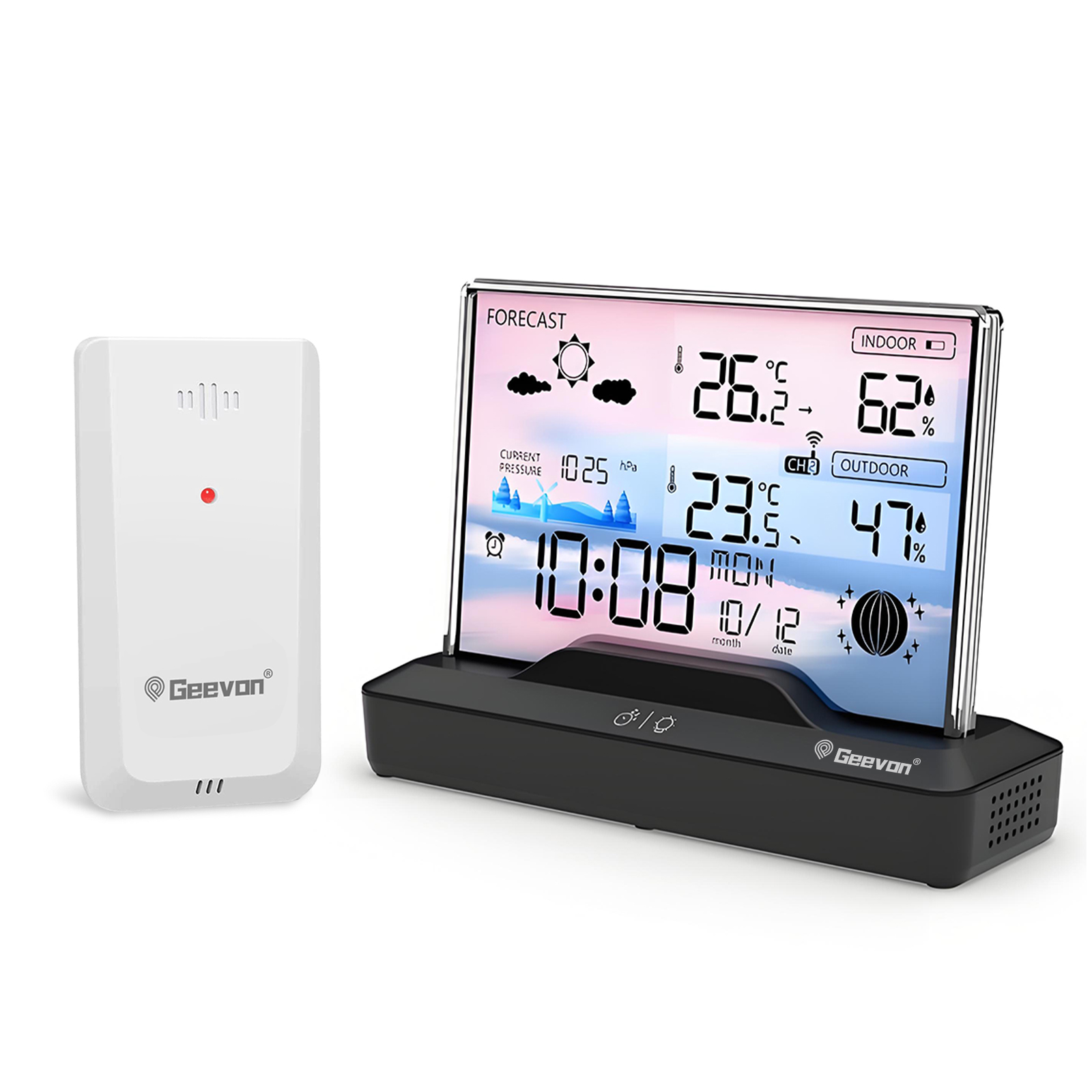Wireless Weather Station Indoor Outdoor - Geevon Weather Station Wireless Indoor Outdoor