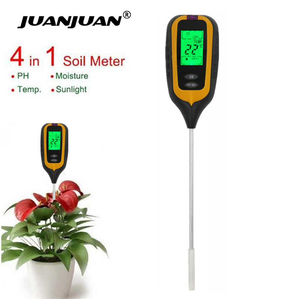 Soil Ph Meter 3 In 1 Moisture Sunlight - 3/4 IN 1 Digital Soil Moisture