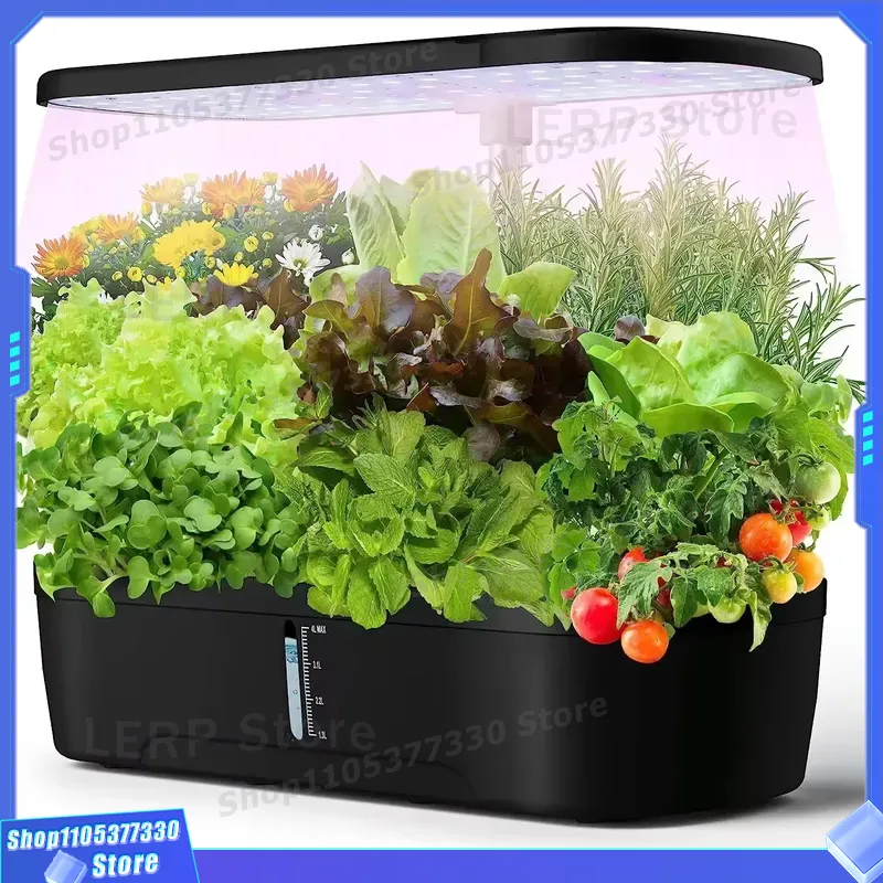 Indoor Herb Garden Grow Light Smart Kit - Smart Hydroponic Growing System 12 Pod