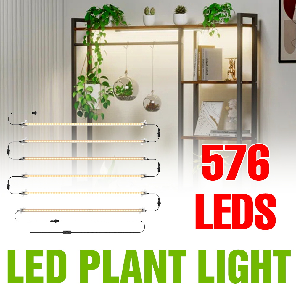 Plant Grow Light Full Spectrum Clip On - 12 Head LED Grow Light Strip