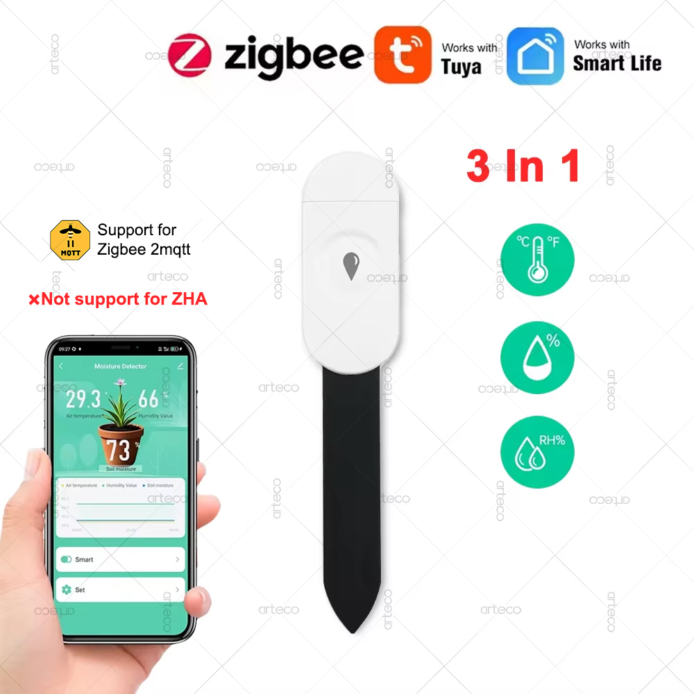 Tuya Zigbee Soil Moisture Temperature Sensor - Tuya Zigbee Temperature Humidity Moisture Detector