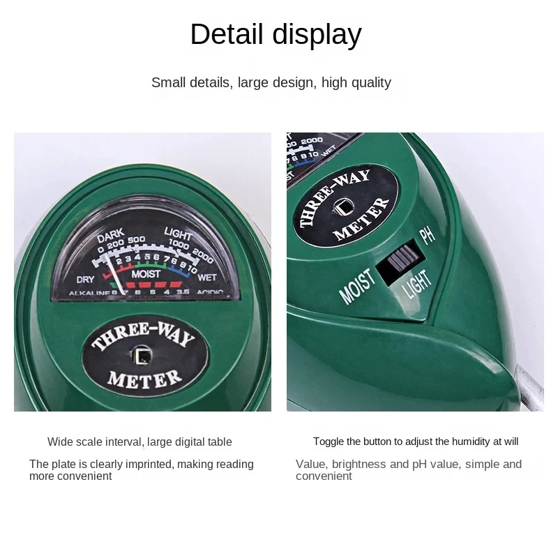 Soil Ph Meter 3 In 1 Moisture Sunlight - 3 in 1 Soil PH Meter,
