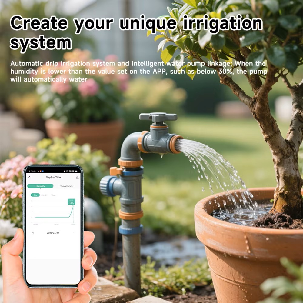 Wifi Soil Moisture Sensor Garden App - Tuya WiFi Smart Soil Moisture Temperature