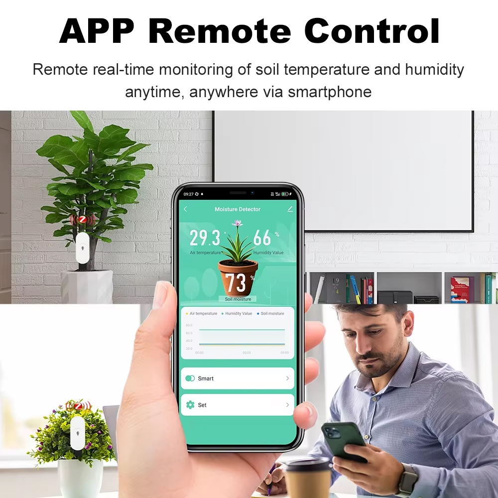 Tuya Zigbee Soil Moisture Sens - Smart Plant Sensor Soil Moisture Meter 评论和价格