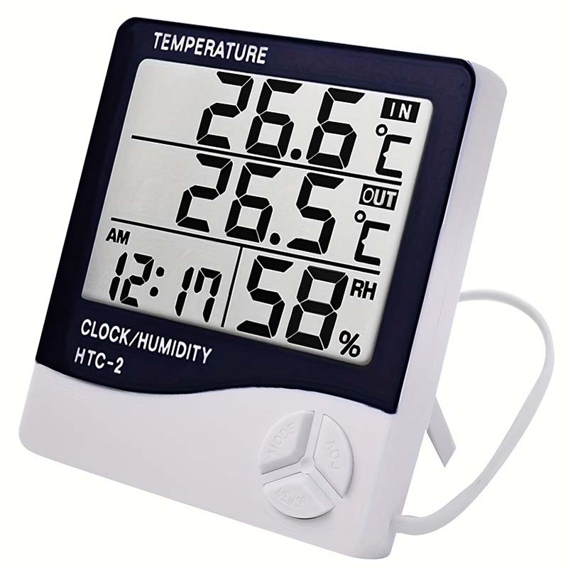 LCD Digital Thermometer Hygrom - Wireless Weather Station Indoor Outdoor 评论和价格
