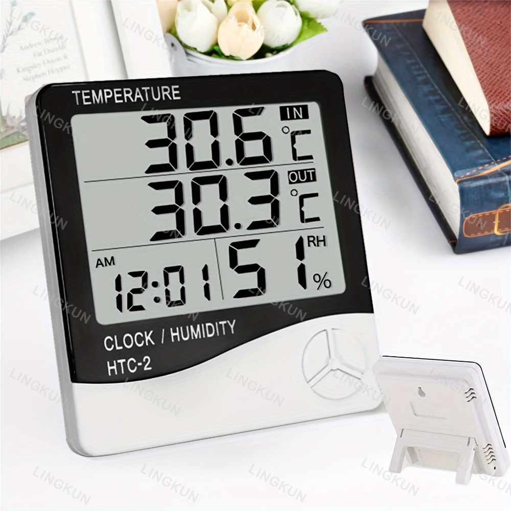 LCD Digital Thermometer Hygrom - Wireless Weather Station Indoor Outdoor 评论和价格