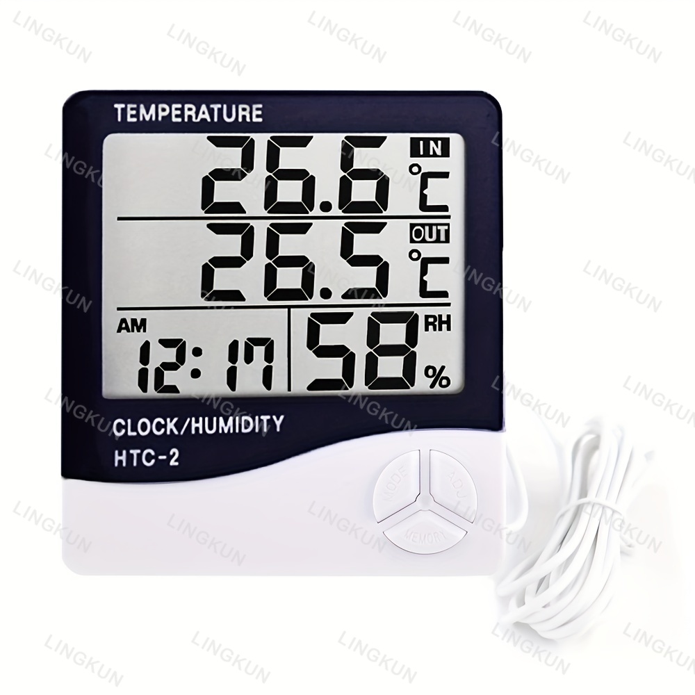LCD Digital Thermometer Hygrom - Wireless Weather Station Indoor Outdoor 评论和价格