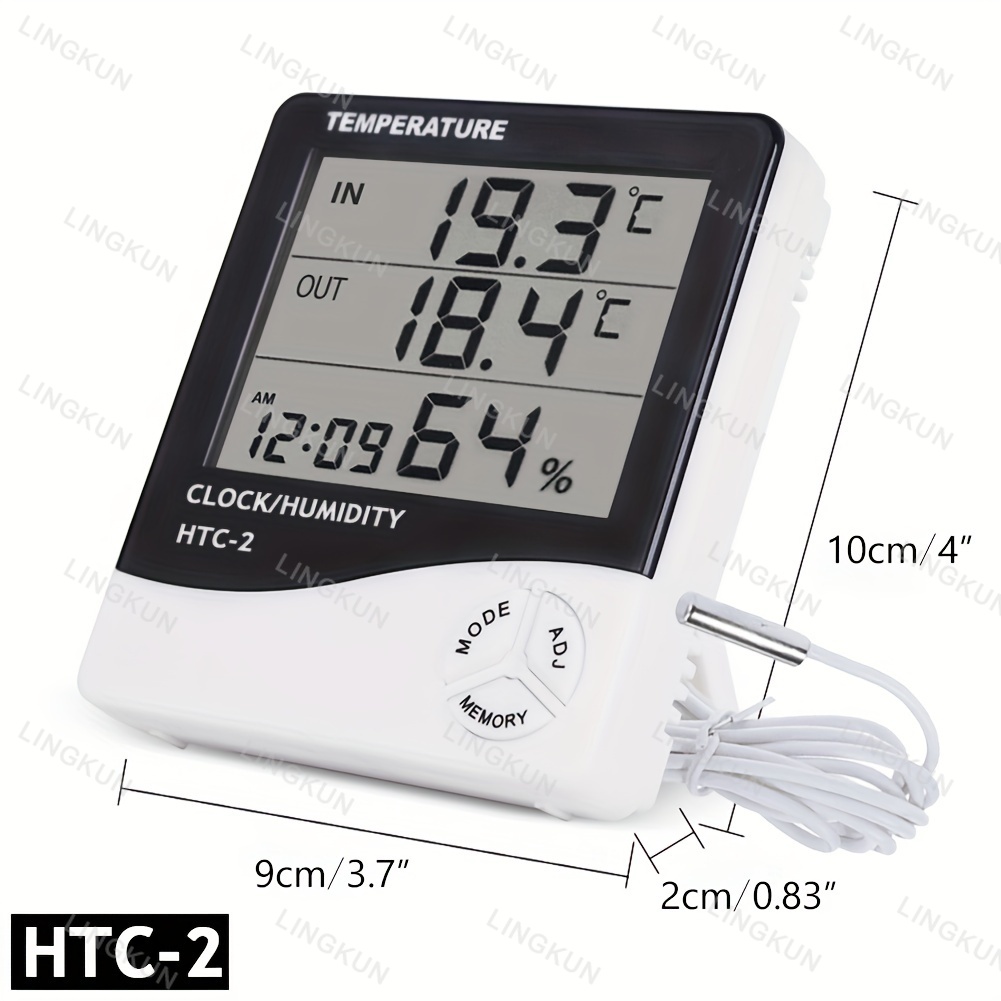 LCD Digital Thermometer Hygrom - Wireless Weather Station Indoor Outdoor 评论和价格