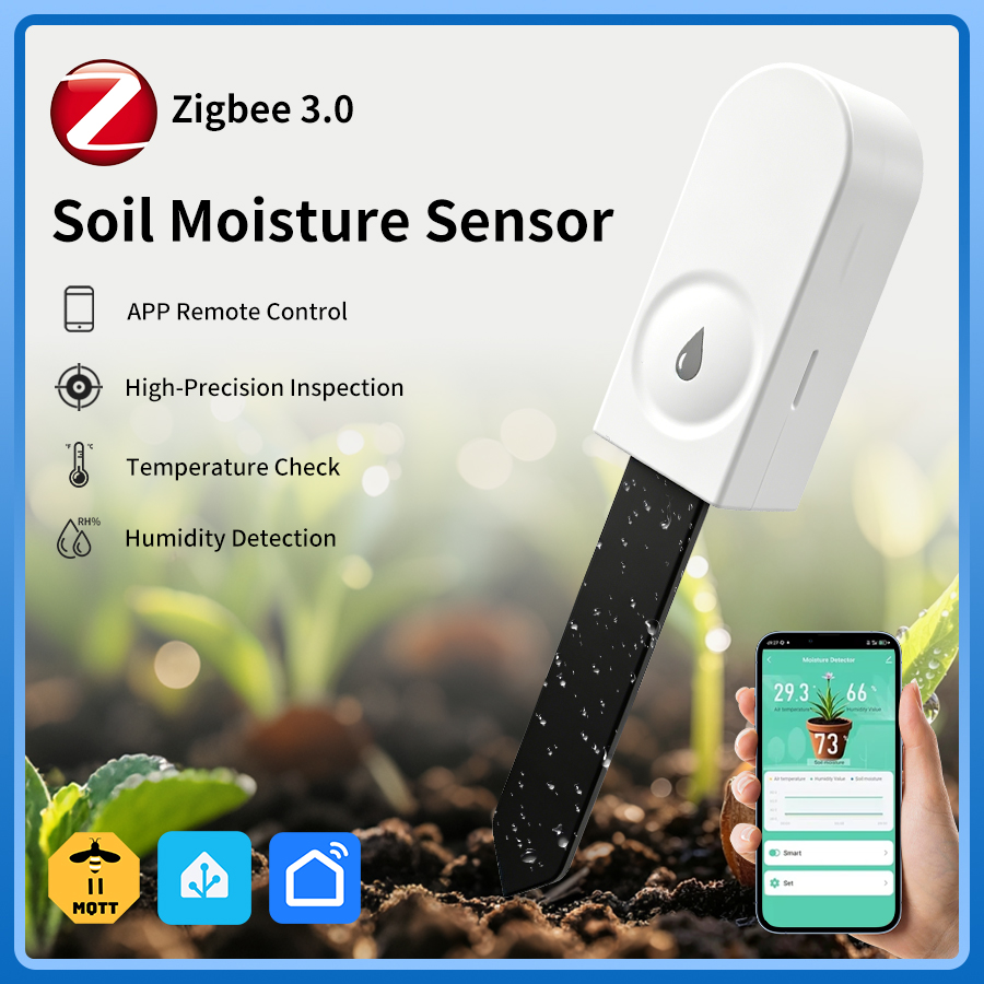 Zigbee 3.0 Smart Soil Moisture - Tuya Zigbee Soil Moisture Temperature Sensor 评论和价格