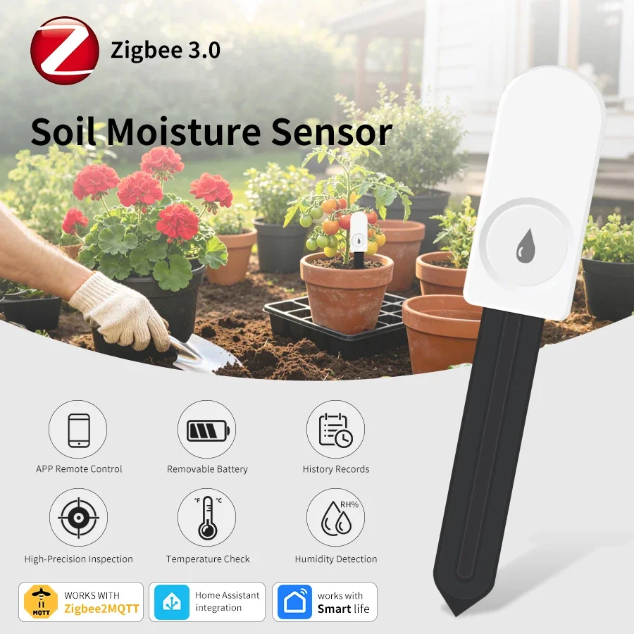 Tuya Smart Zigbee 3.0 Smart So - Tuya Zigbee Soil Moisture Temperature Sensor 评论和价格