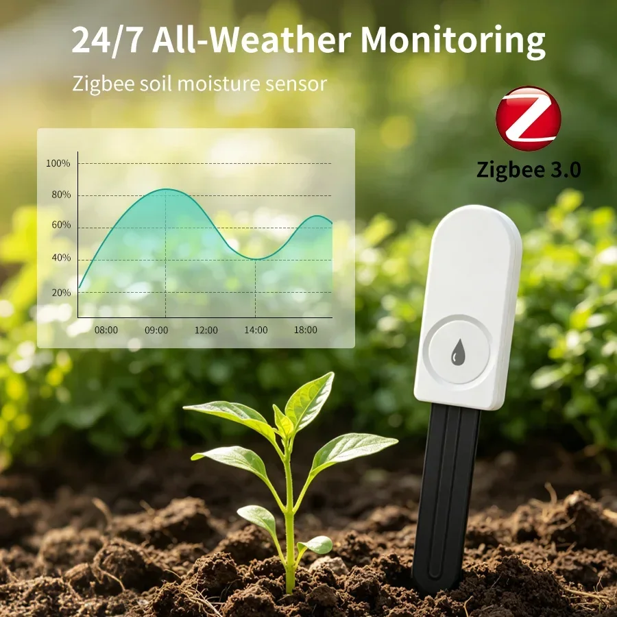 Tuya Smart Zigbee 3.0 Smart So - Tuya Zigbee Soil Moisture Temperature Sensor 评论和价格