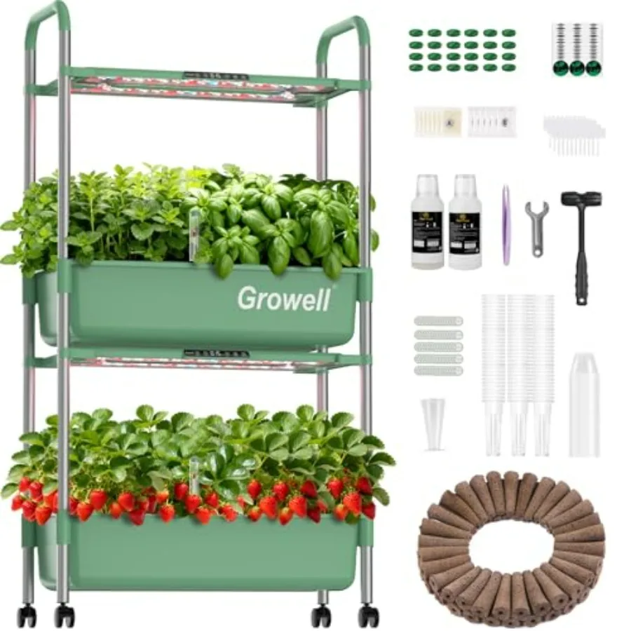 Hydroponics Growing System Kit - Indoor Herb Garden Grow Light Smart Kit 评论和价格
