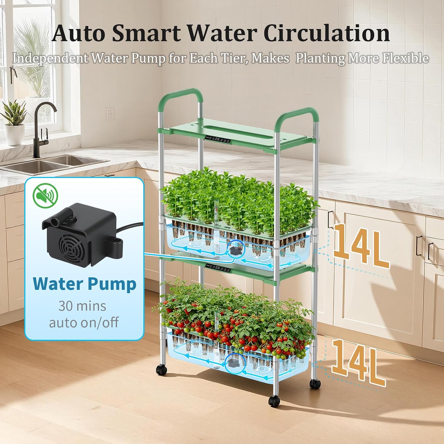 54 Pods Vertical Indoor Herb G - Indoor Herb Garden Grow Light Smart Kit 评论和价格