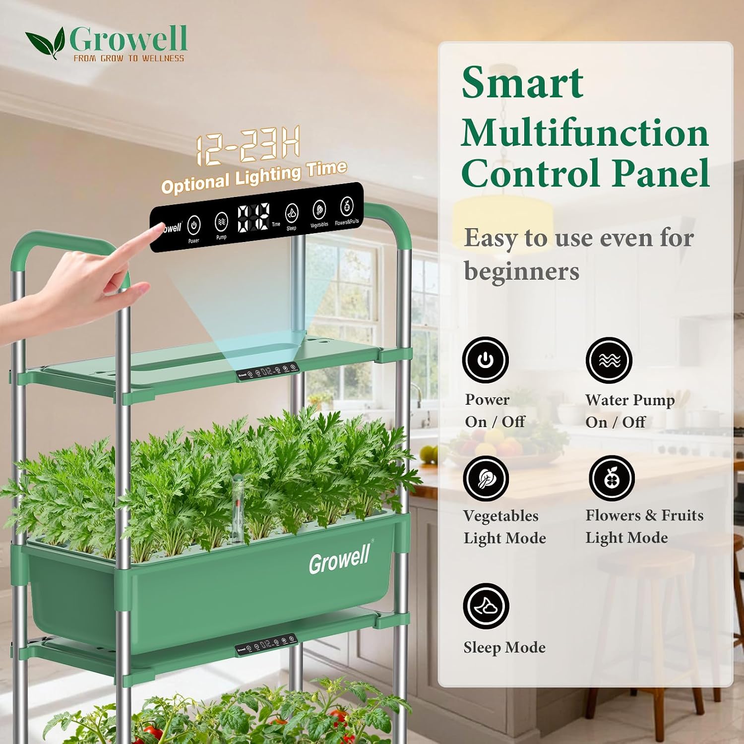 54 Pods Vertical Indoor Herb G - Indoor Herb Garden Grow Light Smart Kit 评论和价格
