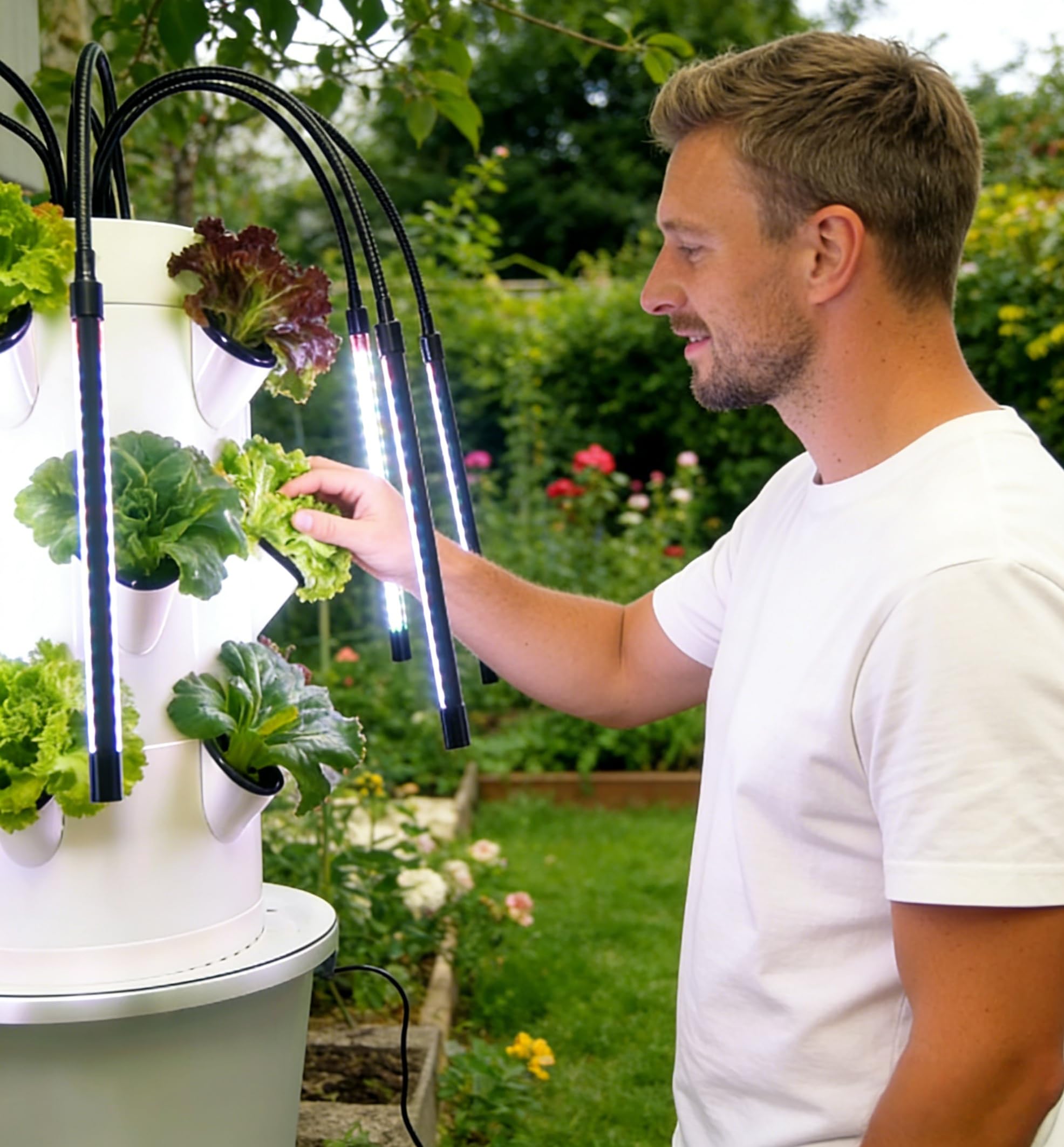 Vertical Hydroponic Growing Sy - Indoor Herb Garden Grow Light Smart Kit 评论和价格