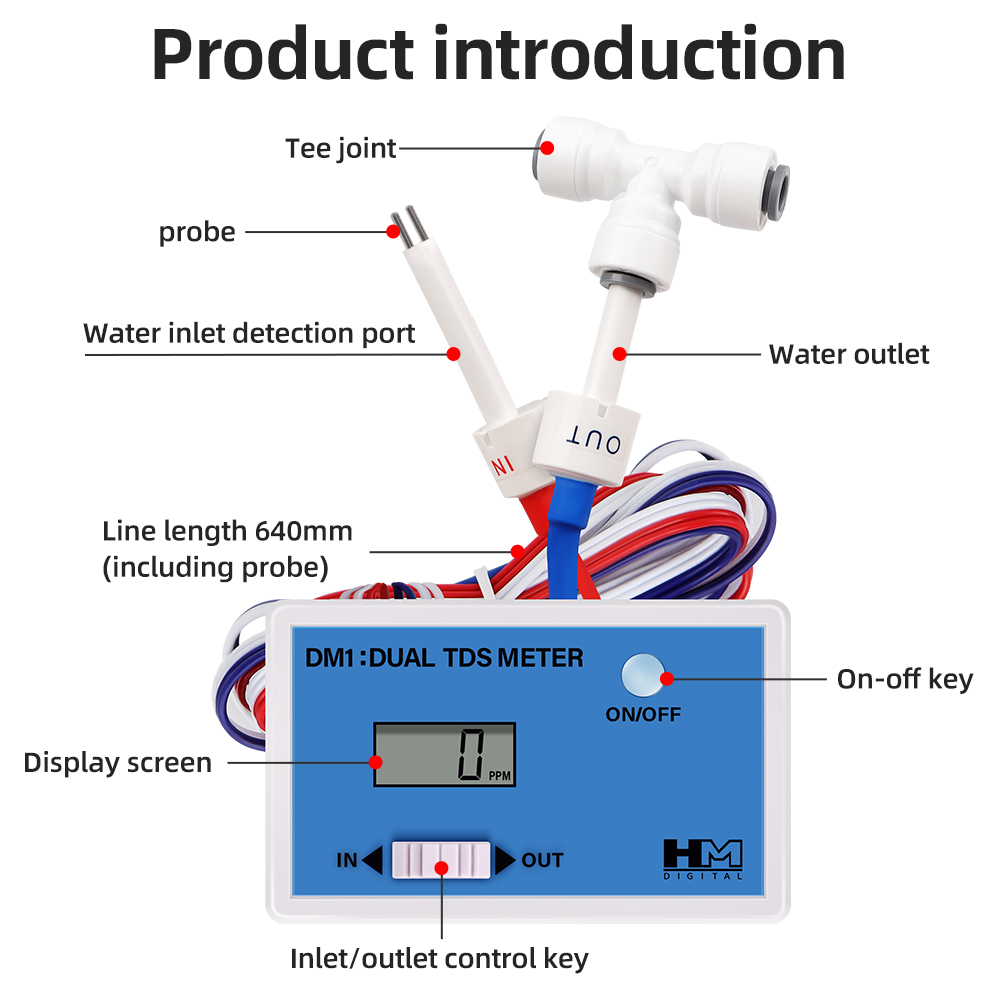 Dual Probe Water TDS Meter EC  - Hydroponic Ec Tds Conductivity Meter Probe 评论和价格