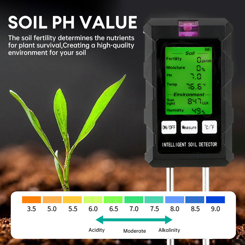6-in-1 Soil Tester Meter Soil  - Soil Ph Meter 3 In 1 Moisture Sunlight 评论和价格