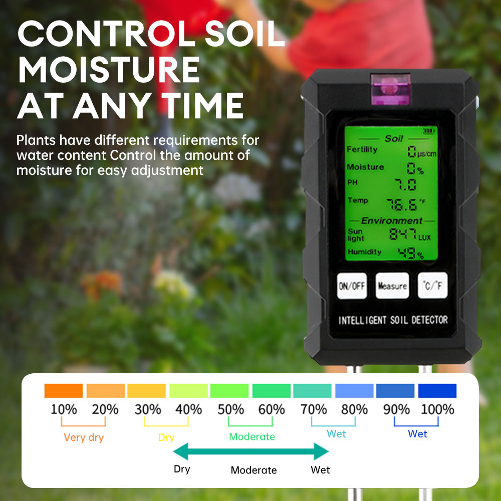 6-in-1 Soil Tester Meter Soil  - Soil Ph Meter 3 In 1 Moisture Sunlight 评论和价格