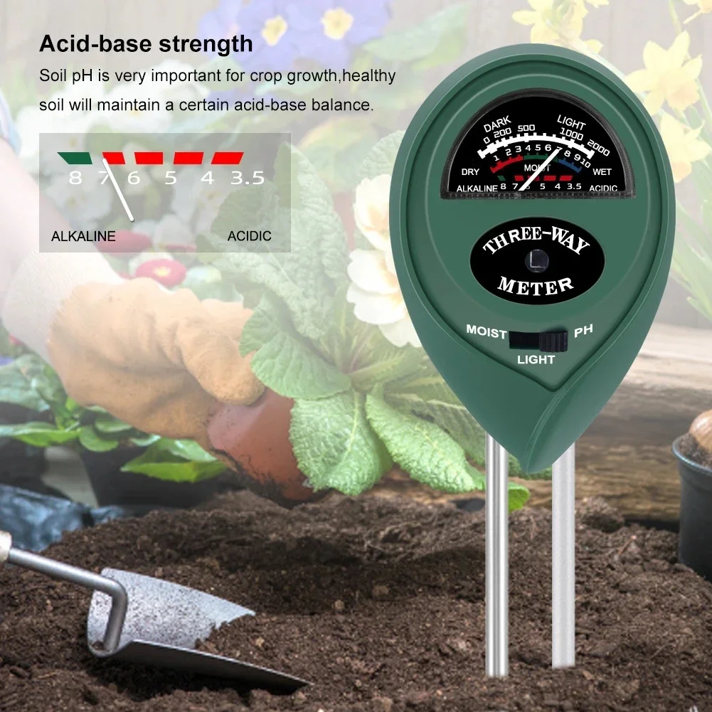PH Tester Garden Flowers Soil  - Soil Ph Meter 3 In 1 Moisture Sunlight 评论和价格
