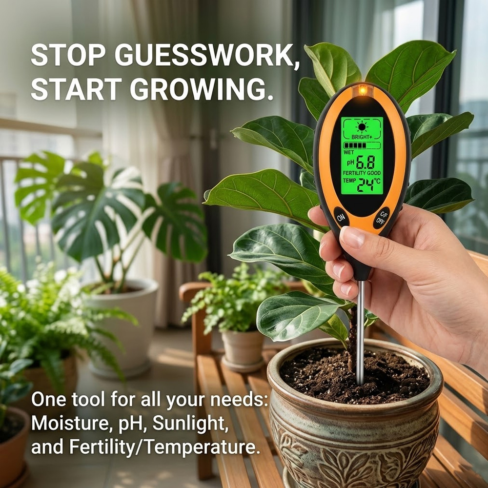 4 in 1 3 in 1 Soil Moisture Me - Soil Ph Meter 3 In 1 Moisture Sunlight 评论和价格