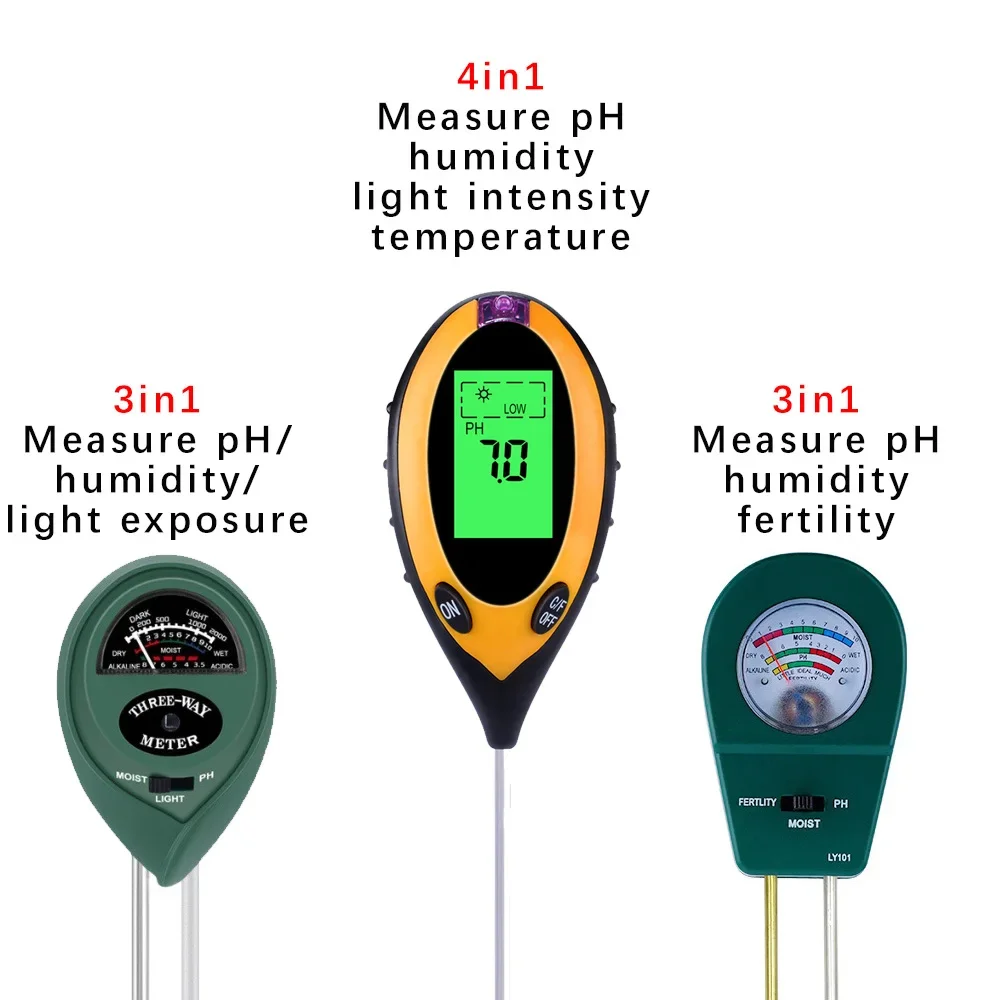 4 in 1 3 in 1 Soil Moisture Me - Soil Ph Meter 3 In 1 Moisture Sunlight 评论和价格