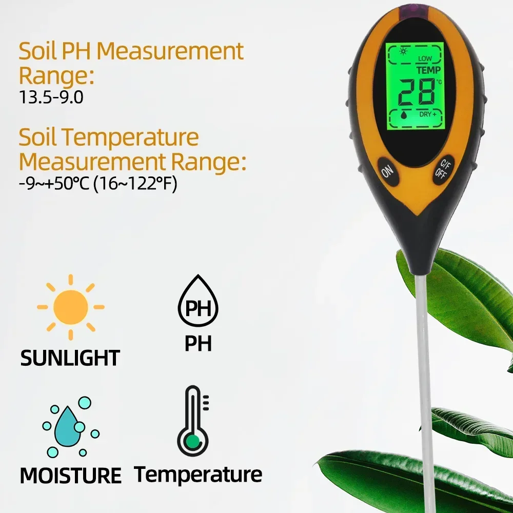 3/4/ in 1 Soil PH Meter Soil T - Soil Ph Meter 3 In 1 Moisture Sunlight 评论和价格