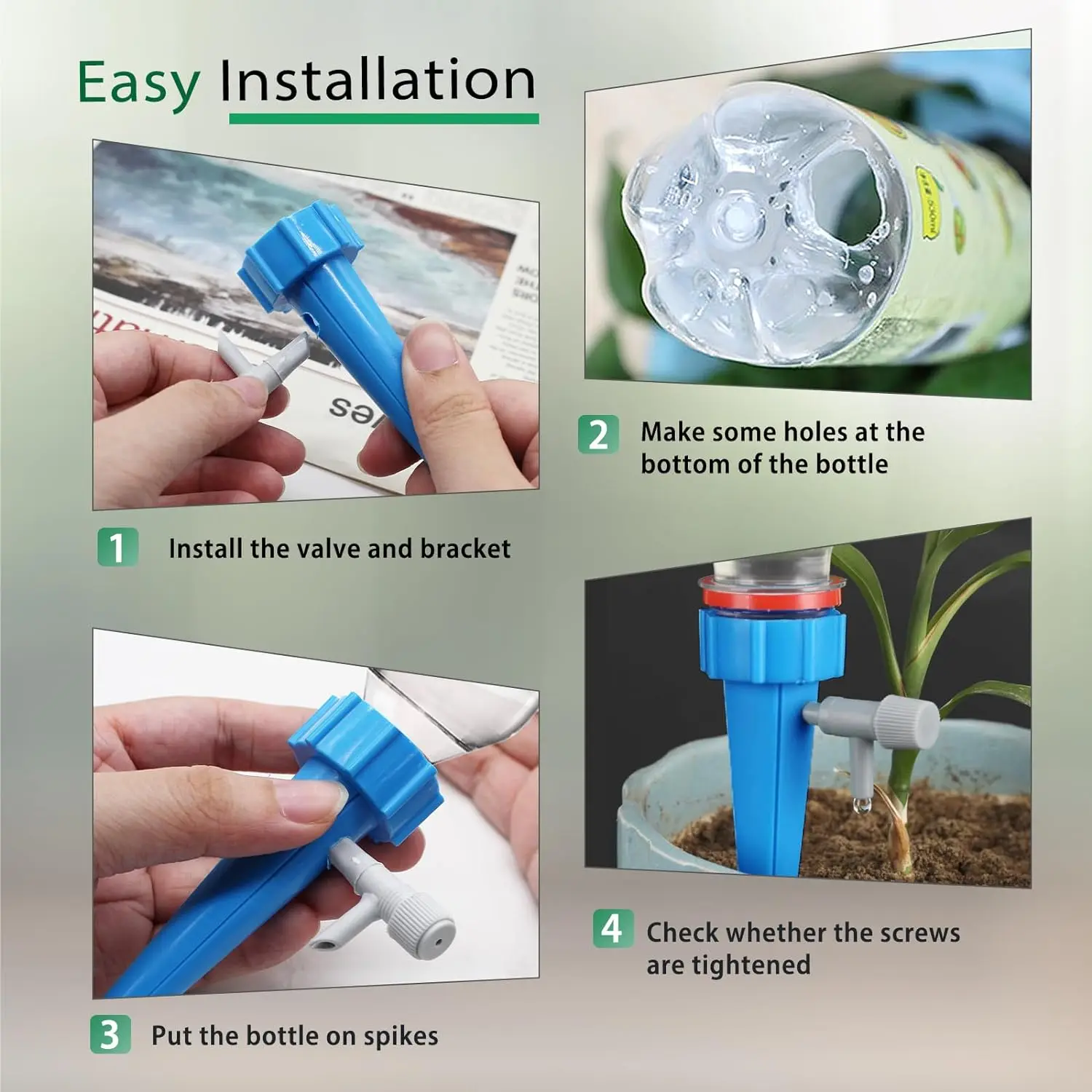 Automatic Drip Irrigation Syst - Automatic Plant Watering Spikes Drip Kit 评论和价格