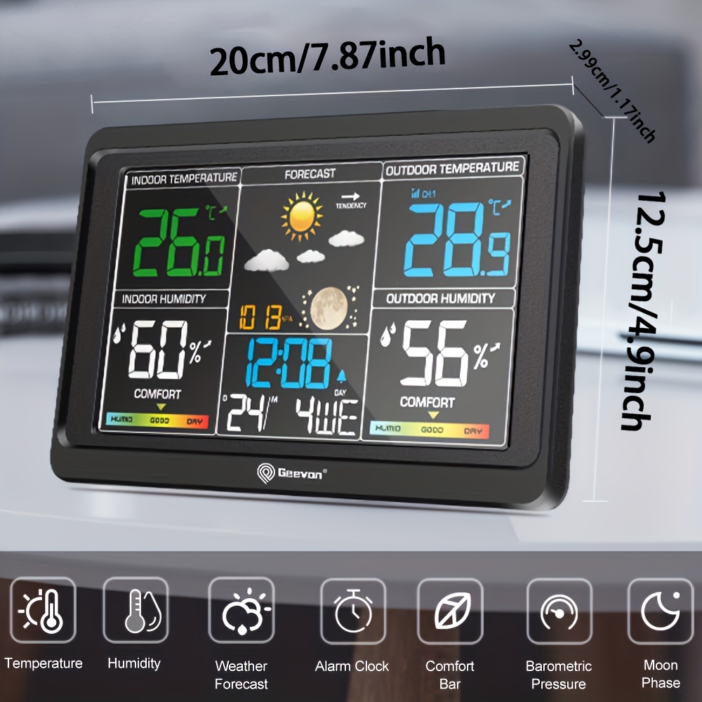 Geevon Digital Weather Station - Wireless Weather Station Indoor Outdoor 评论和价格