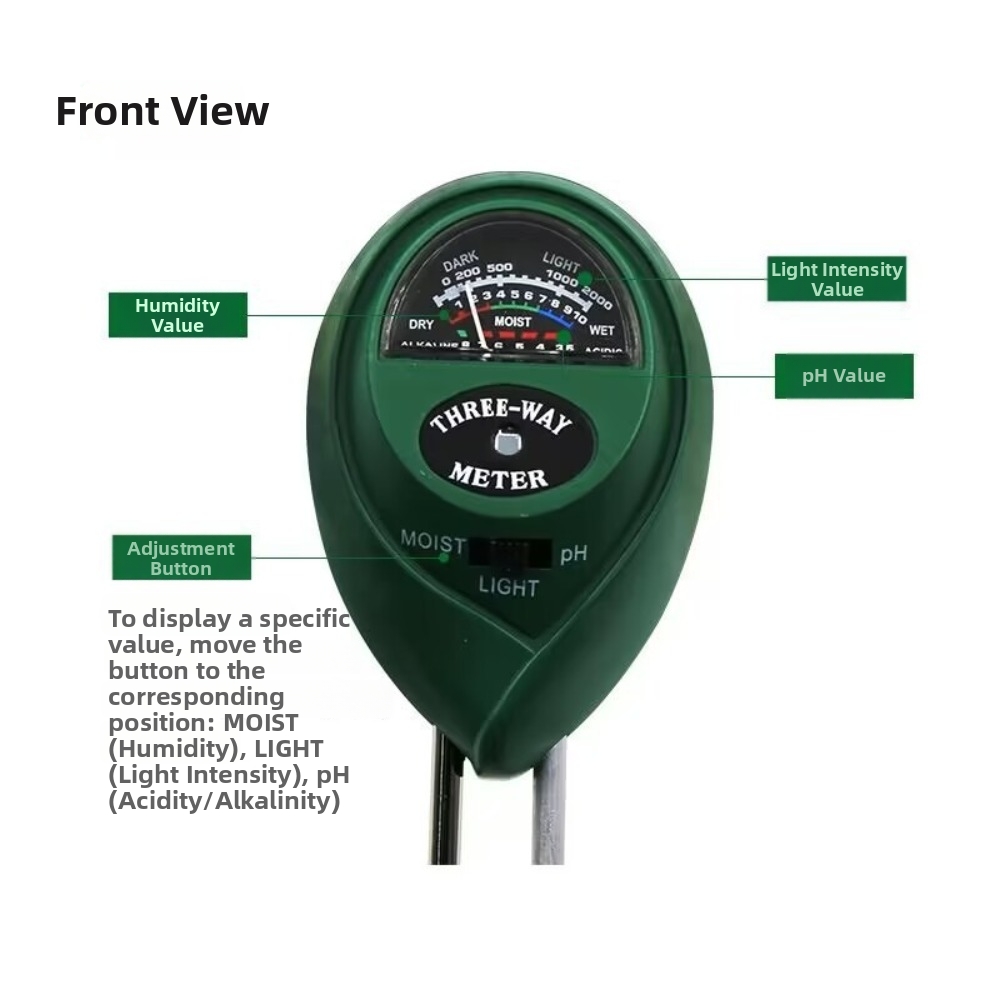3 in 1 Soil PH Meter Soil Mois - Soil Ph Meter 3 In 1 Moisture Sunlight 评论和价格