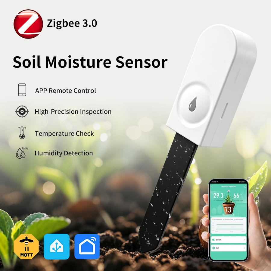 Tuya Zigbee3.0 Soil Moisture S - Tuya Zigbee Soil Moisture Temperature Sensor 评论和价格