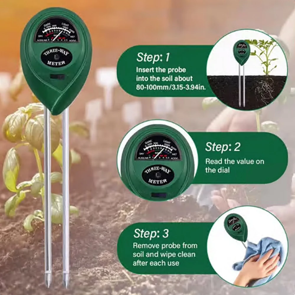 3 In1 Moisture Sunlight PH Met - Soil Ph Meter 3 In 1 Moisture Sunlight 评论和价格