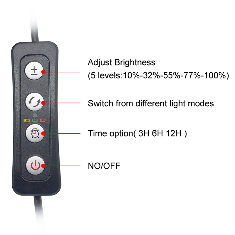 Aquarium LED Light for 16-64CM - Plant Grow Light Full Spectrum Clip On 评论和价格