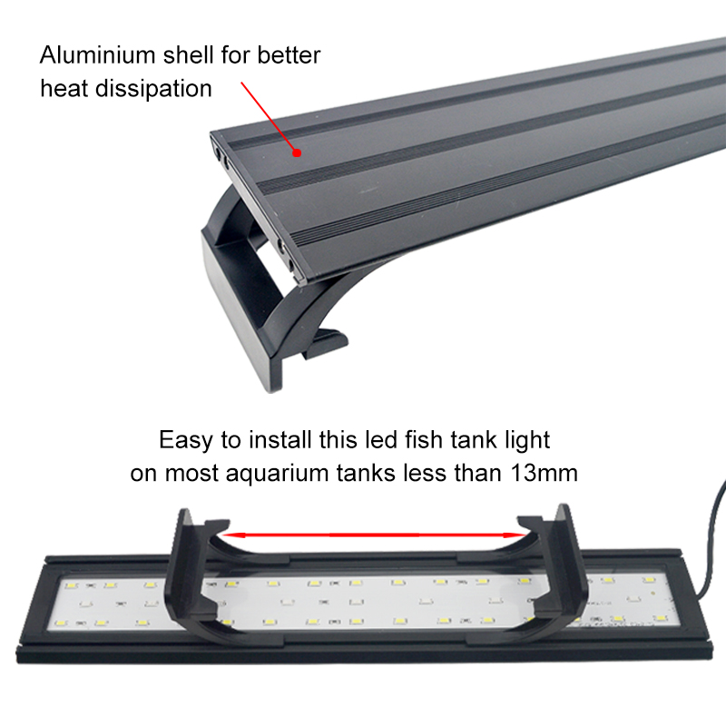 Aquarium LED Light for 16-64CM - Plant Grow Light Full Spectrum Clip On 评论和价格