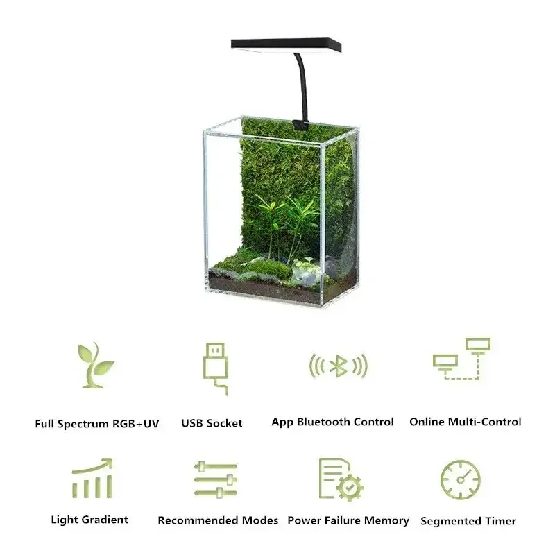 WEEK AQUA Mag Pro USB Nano Aqu - Plant Grow Light Full Spectrum Clip On 评论和价格