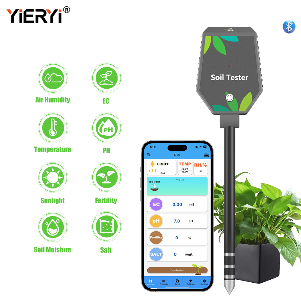 Professional Soil PH Meter 8 i - Bluetooth Soil Tester Fertility Light Ec 评论和价格