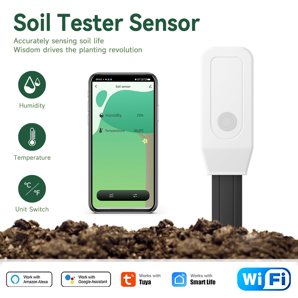 Tuya Smart wifi Soil Tester Hu - Wifi Soil Moisture Sensor Garden App 评论和价格