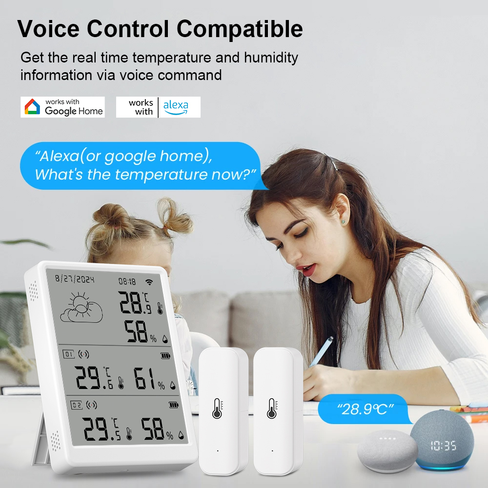 SMATRUL Tuya WiFi High Precisi - Wireless Weather Station Indoor Outdoor 评论和价格