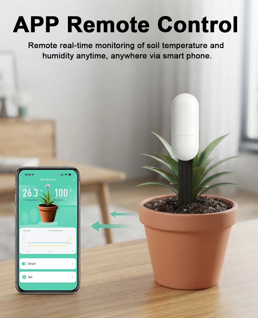 Tuya Zigbee Temperature Humidi - Tuya Zigbee Soil Moisture Temperature Sensor 评论和价格