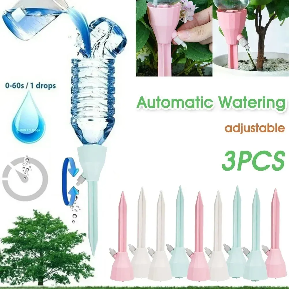 3Pcs Adjustable Drip Irrigatio - Automatic Plant Watering Spikes Drip Kit 评论和价格