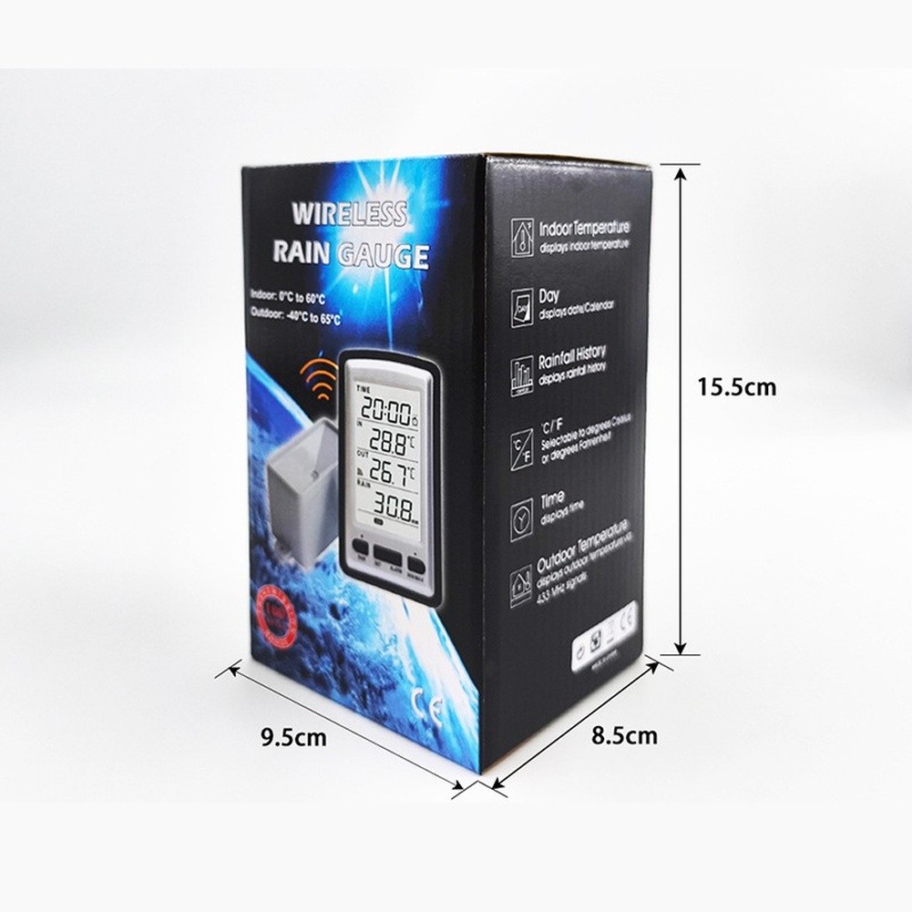 Digital Wireless Rain Gauge We - Wireless Weather Station Indoor Outdoor 评论和价格